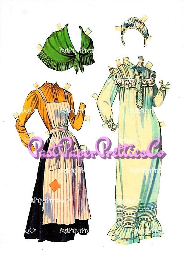 Vintage Paper Dolls My Fair Lady The Musical 1960s Printable PDF Instant Digital Download Pretty Eliza Doolittle Clip Art