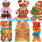 18 Vintage Printable Retro Gingerbread Man Cookie Christmas Card Images 3 Sizes PDF Instant Digital Download Cute Merry Kitschmas Clipart