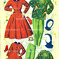 Vintage Paper Dolls 6 and Sweet 16 c. 1955 Printable PDF Instant Digital Download 6 Pretty Big and Little Sister Dress-Alike Dolls Clip Art