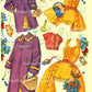 Vintage Paper Dolls 6 and Sweet 16 c. 1955 Printable PDF Instant Digital Download 6 Pretty Big and Little Sister Dress-Alike Dolls Clip Art