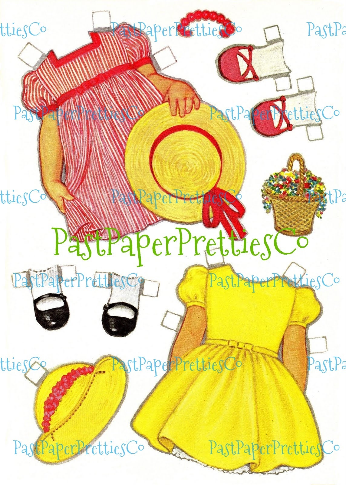 Vintage Paper Dolls Bonnie Doll Cutout Book 1967 Printable PDF Instant Digital Download Cute Kitsch Little Sixties Girl