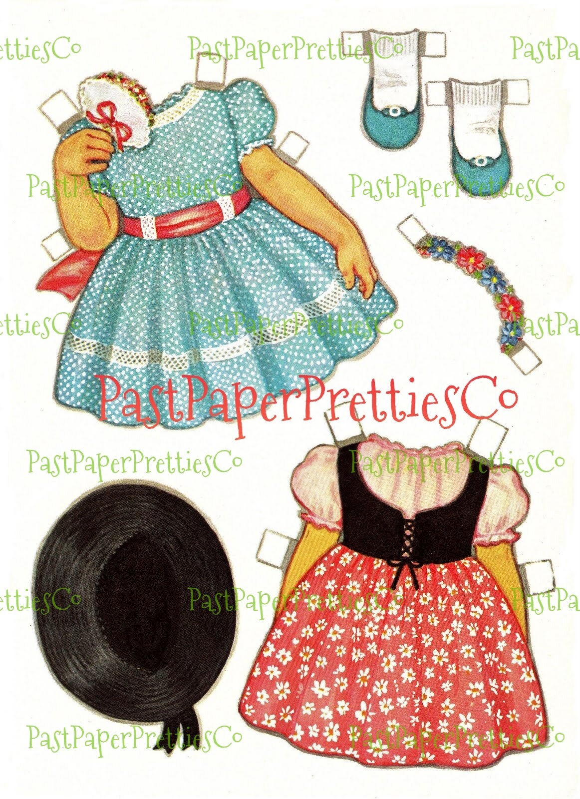 Vintage Paper Dolls Bonnie Doll Cutout Book 1967 Printable PDF Instant Digital Download Cute Kitsch Little Sixties Girl