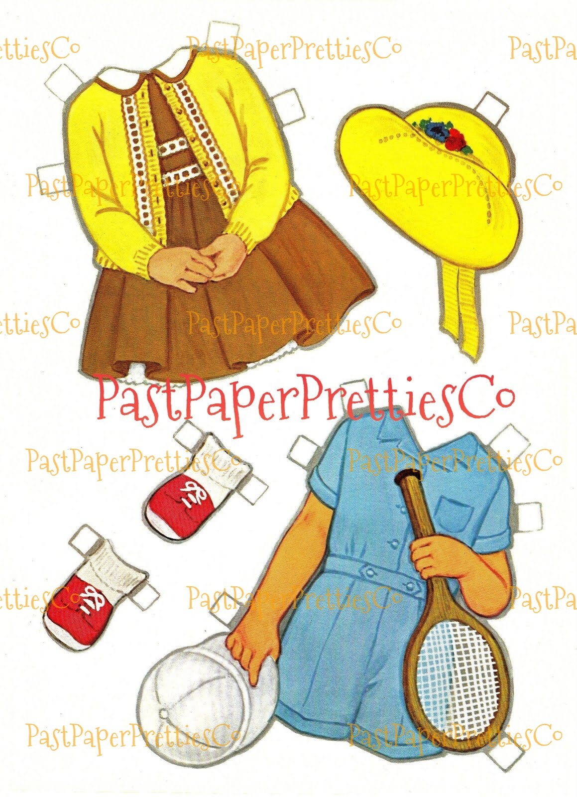 Vintage Paper Dolls Bonnie Doll Cutout Book 1967 Printable PDF Instant Digital Download Cute Kitsch Little Sixties Girl