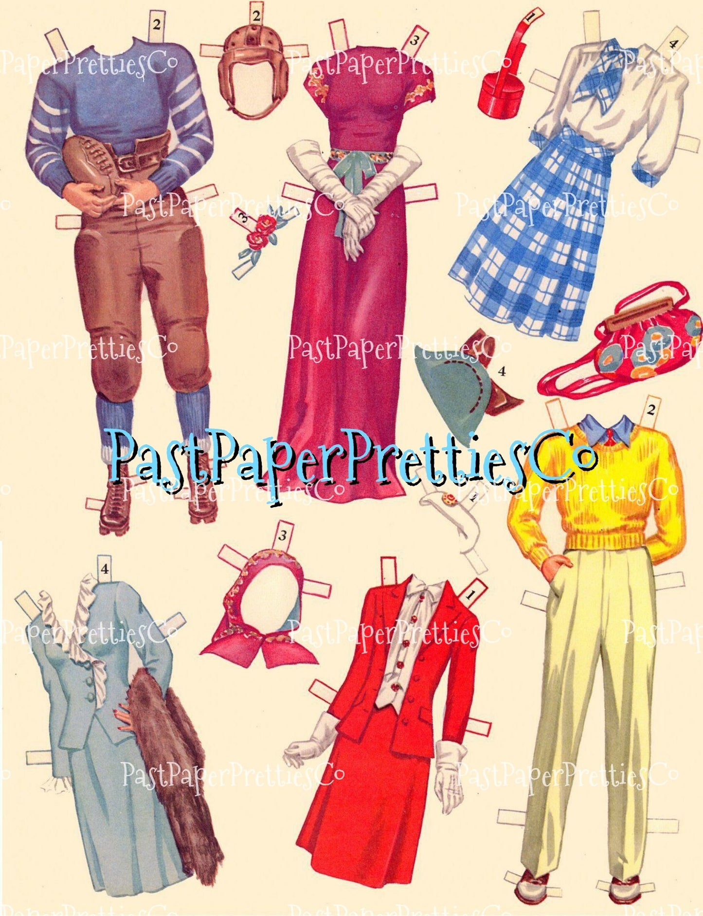 Vintage Paper Dolls Juke Box Soda Shop Diner 1948 Printable PDF Instant Digital Download Fun '50s Teens Girls Boys Sock Hop Clip Art