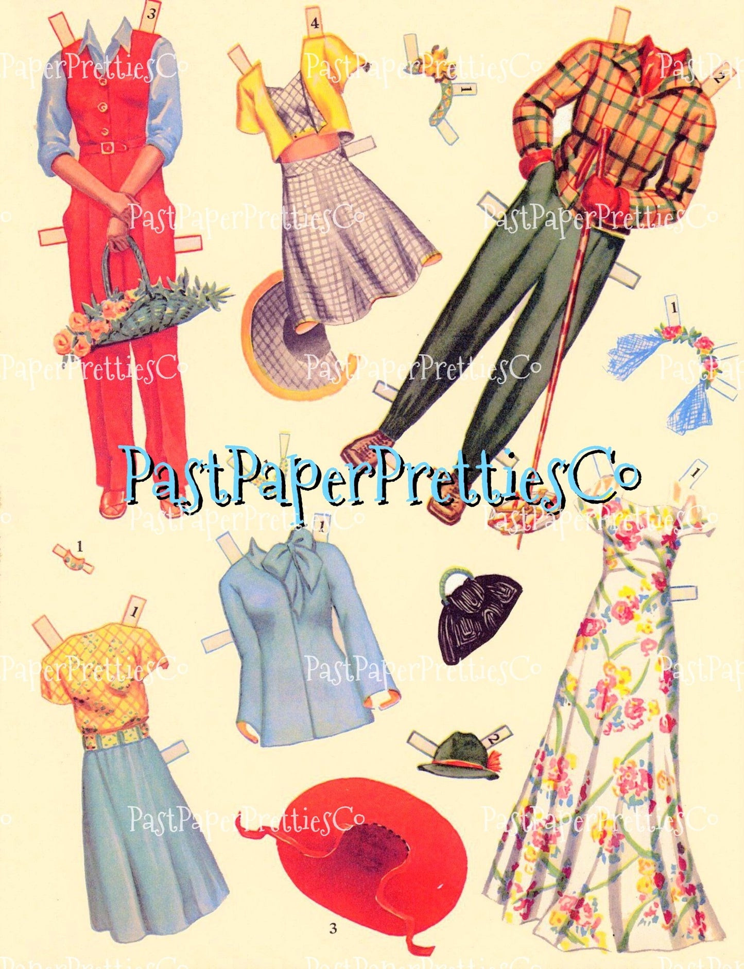 Vintage Paper Dolls Juke Box Soda Shop Diner 1948 Printable PDF Instant Digital Download Fun '50s Teens Girls Boys Sock Hop Clip Art