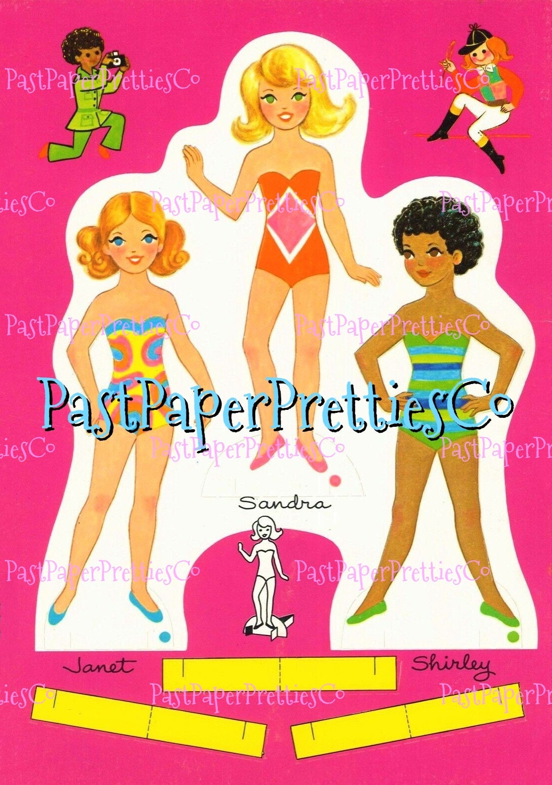 Vintage Paper Dolls Ms. Girls Dolls Career Clothes Cutouts 1976 PDF Printable Instant Digital Download Cute Young Career Ladies Clip Art