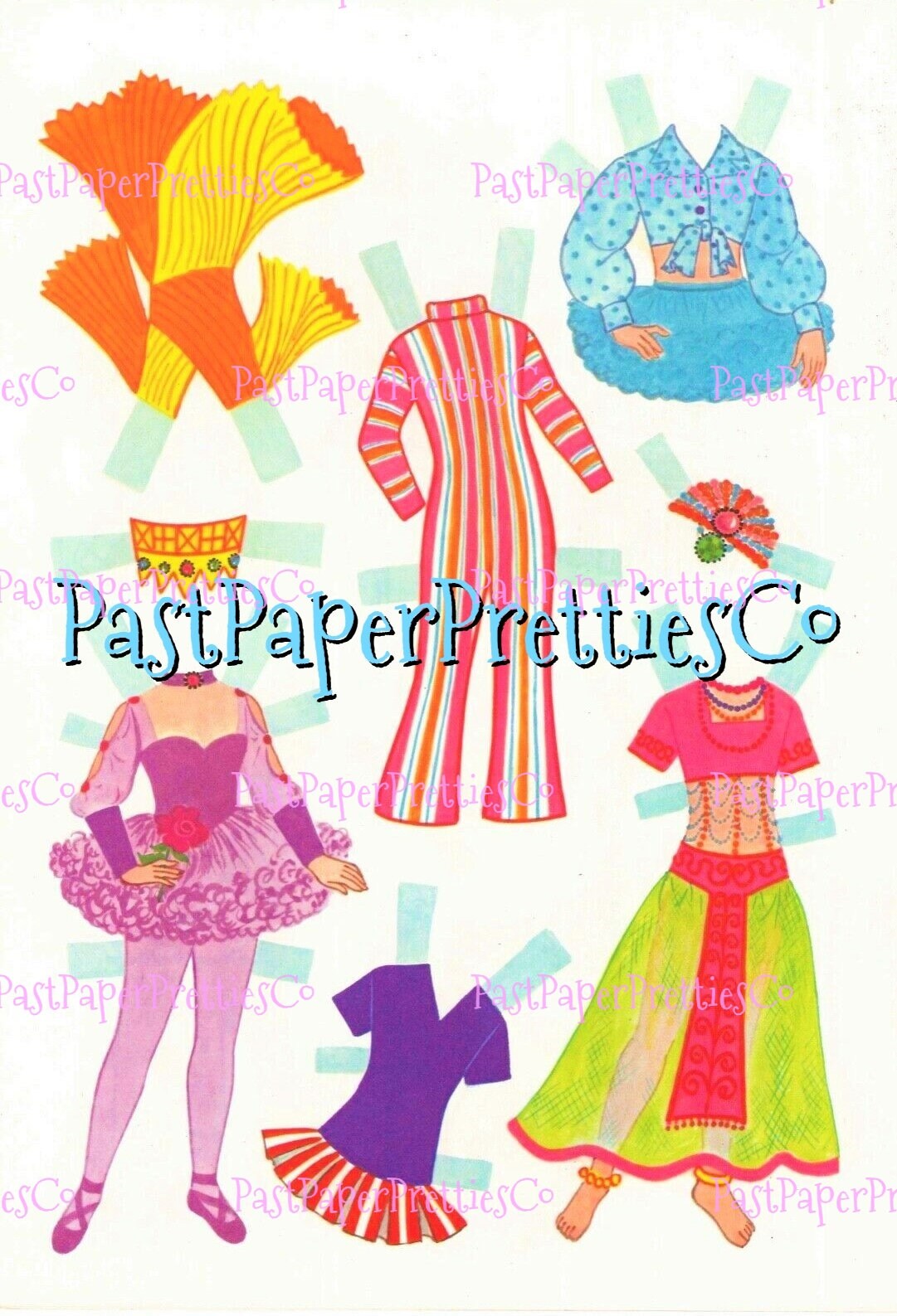 Vintage Paper Dolls Ms. Girls Dolls Career Clothes Cutouts 1976 PDF Printable Instant Digital Download Cute Young Career Ladies Clip Art