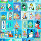 Vintage A Blue Christmas Retro Greeting Cards Collage Sheets 45 Printable MCM Holiday Images PDF Instant Digital Download Clip Art 2 Sizes