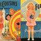 Vintage Paper Dolls Four Cousins 1941 PDF Printable Instant Digital Download Cute Kitsch Girls Darling Outfits Clip Art