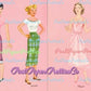 Vintage Paper Dolls The Three Cheers High School Dolls 1957 Printable PDF Instant Digital Download 3 Pretty Cheerleader Teenager Girls