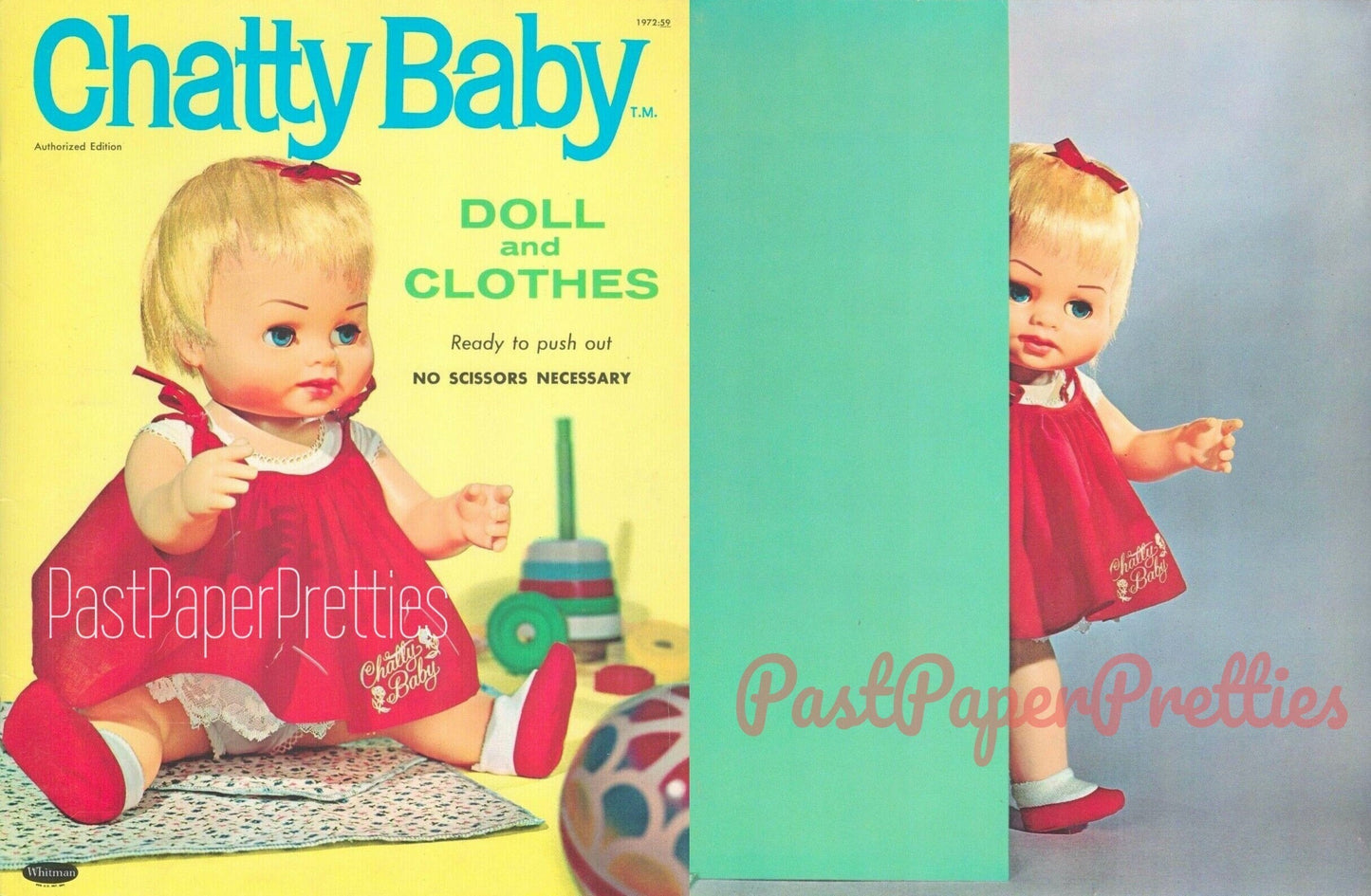 Vintage Paper Dolls Chatty Baby 1963 Printable PDF Instant Digital Download Cute Childhood Toy Baby Doll Clipart