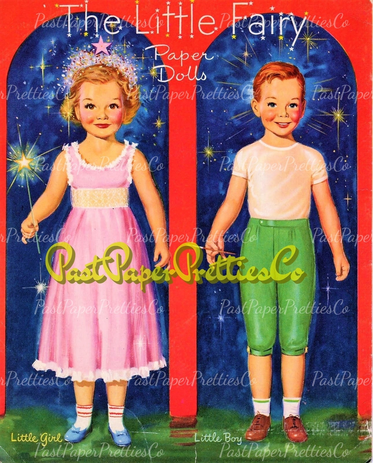 Vintage Paper Dolls The Little Fairies 1951 Printable PDF Instant Digital Download Adorable Girls One Boy MCM Children Fairy Clip Art