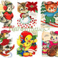 42 Vintage Printable Christmas Cards Holiday Menagerie Collage Collection SET 2 ALL Mid Century Animals Images PDF Instant Digital Download