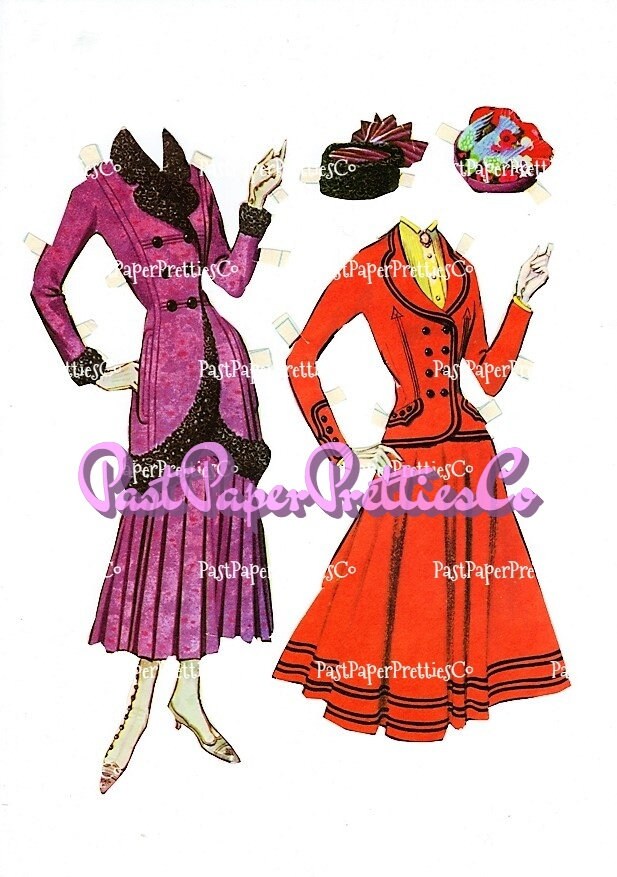 Vintage Paper Dolls My Fair Lady The Musical 1960s Printable PDF Instant Digital Download Pretty Eliza Doolittle Clip Art