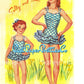 Vintage Paper Dolls 6 and Sweet 16 c. 1955 Printable PDF Instant Digital Download 6 Pretty Big and Little Sister Dress-Alike Dolls Clip Art