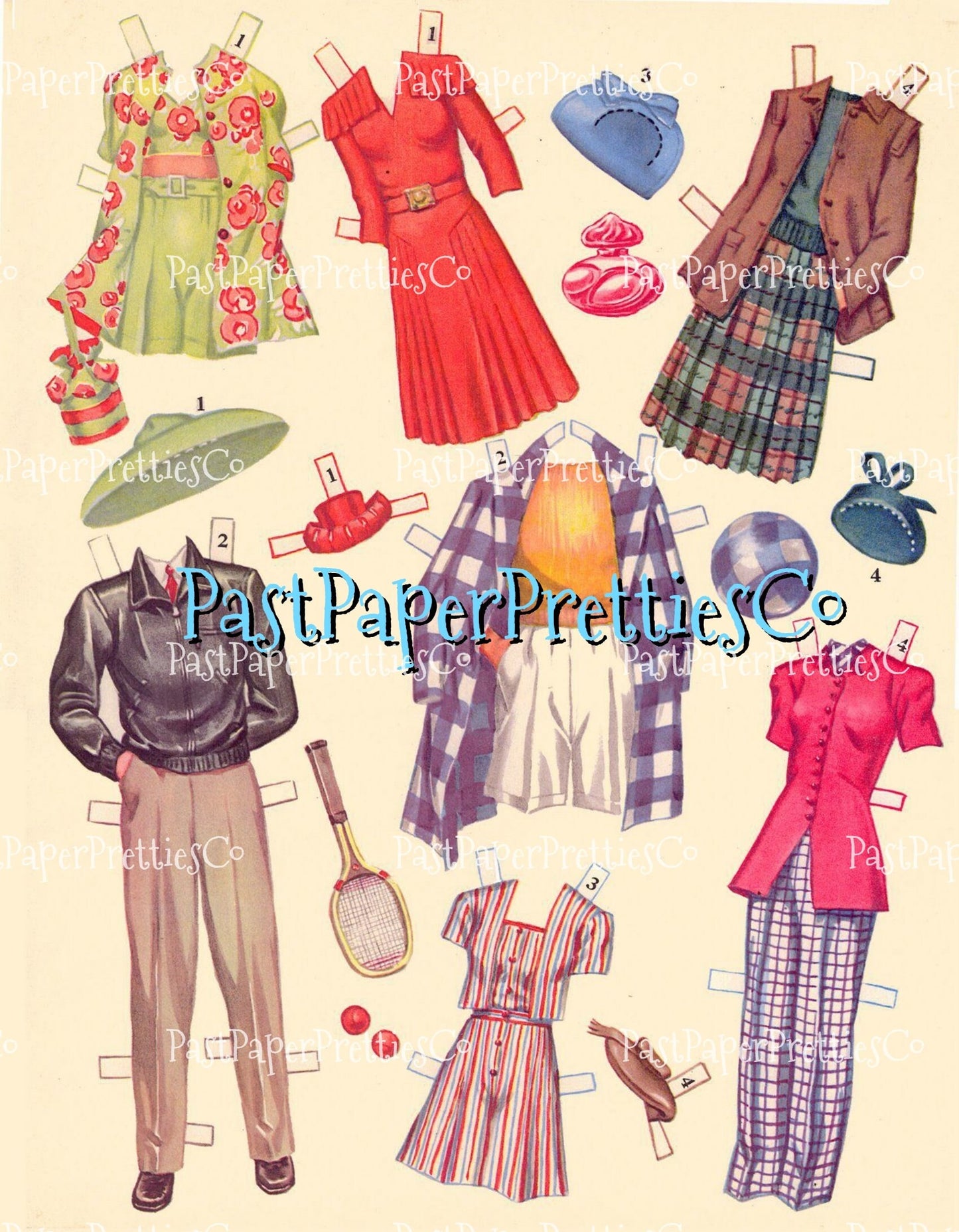 Vintage Paper Dolls Juke Box Soda Shop Diner 1948 Printable PDF Instant Digital Download Fun '50s Teens Girls Boys Sock Hop Clip Art