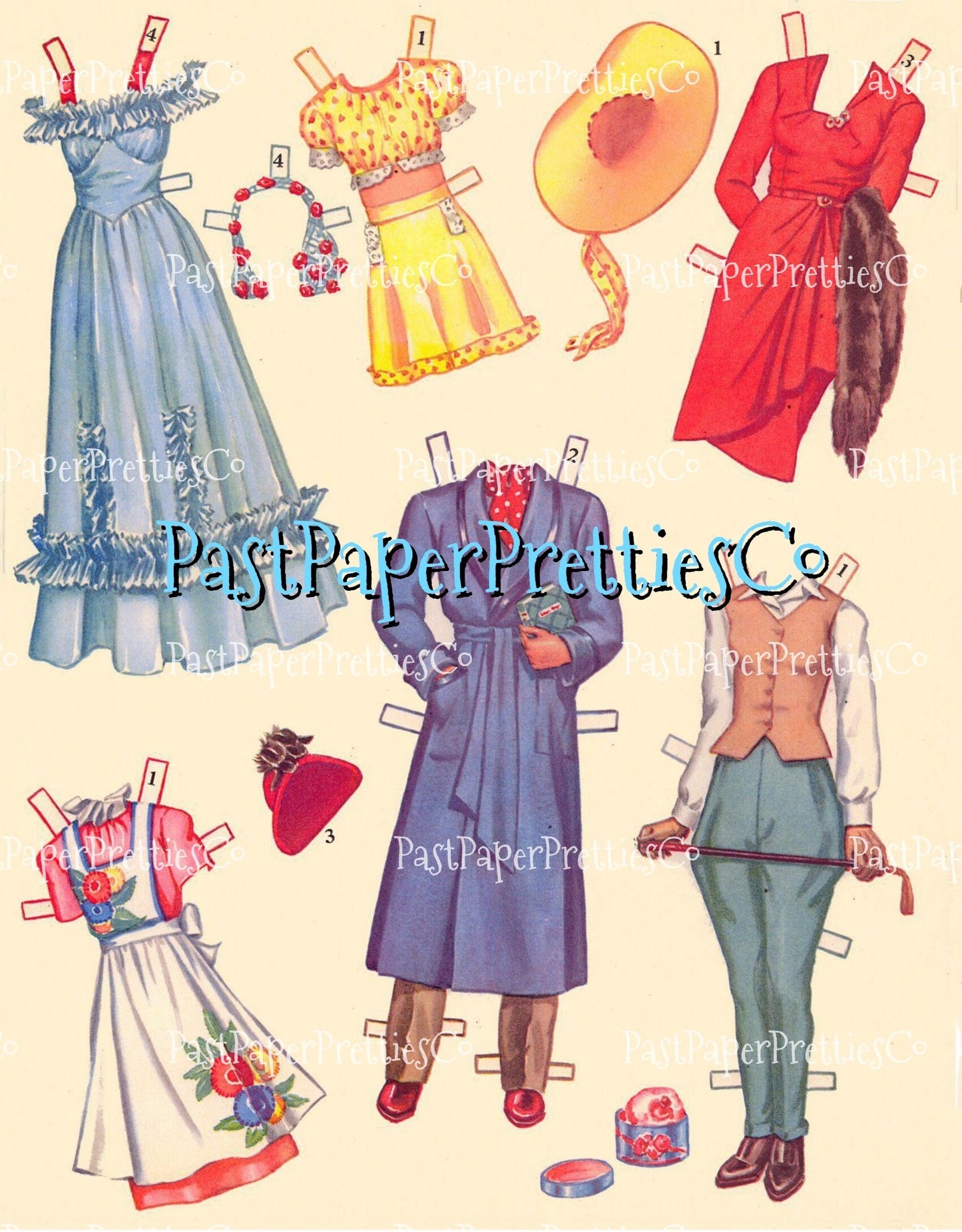 Vintage Paper Dolls Juke Box Soda Shop Diner 1948 Printable PDF Instant Digital Download Fun '50s Teens Girls Boys Sock Hop Clip Art