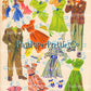 Vintage High School Paper Dolls 1948 Printable PDF Instant Digital Download Fun Mid Century Teens Girls Boys School Friends Clip Art