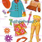 Vintage Paper Dolls with Lace-On Costumes 1969 Printable PDF Instant Digital Download 2 Cute Girls Friends Dolls '60s Fashions Clip Art