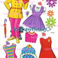 Vintage Paper Dolls with Lace-On Costumes 1969 Printable PDF Instant Digital Download 2 Cute Girls Friends Dolls '60s Fashions Clip Art