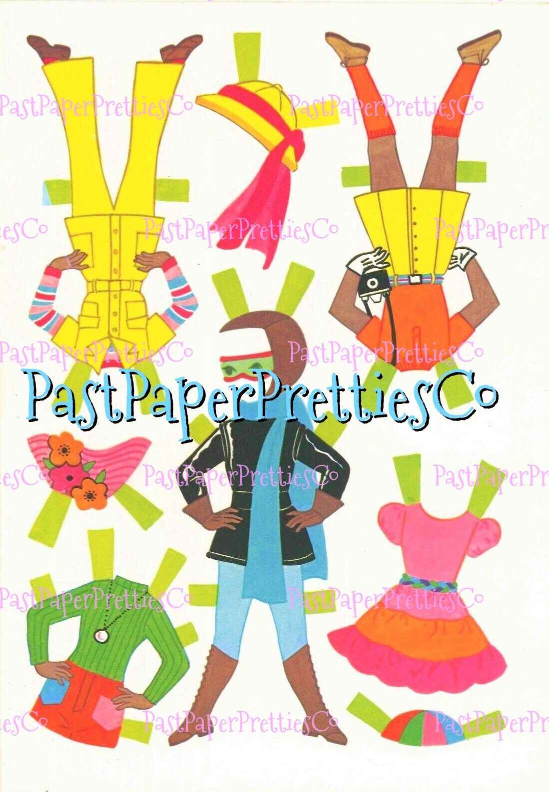 Vintage Paper Dolls Ms. Girls Dolls Career Clothes Cutouts 1976 PDF Printable Instant Digital Download Cute Young Career Ladies Clip Art