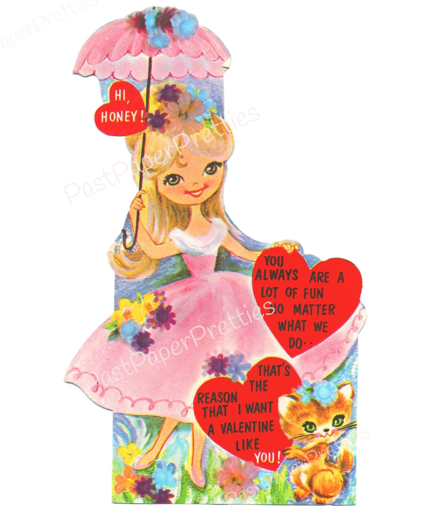 Vintage Printable Valentines Pretty Big Eyed Girls 6 Images PDF Instant Digital Download Retro Kitsch Kawaii Cute Girls Clip Art