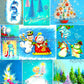 Vintage A Blue Christmas Retro Greeting Cards Collage Sheets 45 Printable MCM Holiday Images PDF Instant Digital Download Clip Art 2 Sizes