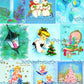 Vintage A Blue Christmas Retro Greeting Cards Collage Sheets 45 Printable MCM Holiday Images PDF Instant Digital Download Clip Art 2 Sizes