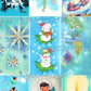 Vintage A Blue Christmas Retro Greeting Cards Collage Sheets 45 Printable MCM Holiday Images PDF Instant Digital Download Clip Art 2 Sizes