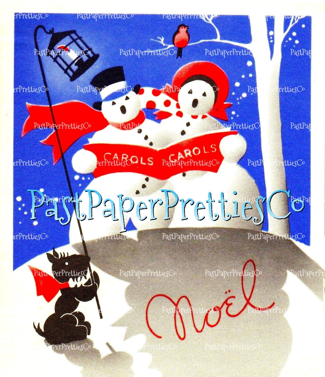 27 Vintage Art Deco Snowman Christmas Collage Sheet & Full Cards Printable Snowmen PDF Instant Digital Retro Kitsch Kawaii 300 dpi