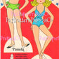 Vintage Paper Dolls Sweet Swingers Doll Book 1968 Retro Groovy Mod Boho Hippie Chicks Fashions Printable PDF Instant Digital Download