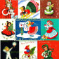 99 Vintage Printable Little Christmas Ladies MCM Girls ATC Collage Sheets Images PDF Instant Digital Download Cute Holiday Clip Art