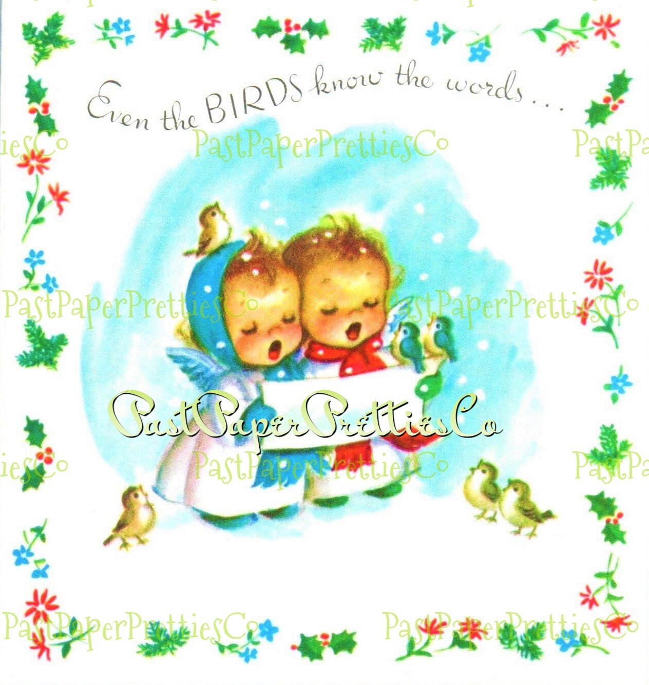 Vintage Christmas Printable Adorable Angel Babies Kids Cards Images PDF Instant Digital Download Cute Kawaii Holiday Cherubs Clipart