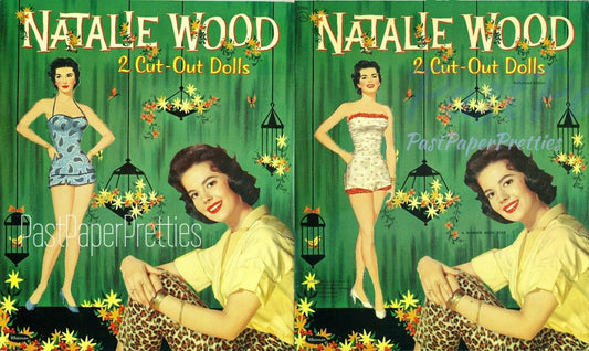 Vintage Movie Star Paper Dolls Natalie Wood 1958 PDF Printable Instant Digital Download Pretty Hollywood Actress Starlet Doll Clip Art