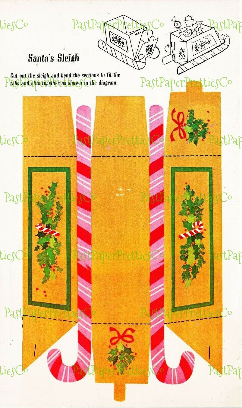 Vintage Christmas Sticker Fun Printable eBook 1966 PDF Instant Digital Download Retro Holiday Activity Play Book Paper Crafts 22 Pages