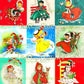 99 Vintage Printable Little Christmas Ladies MCM Girls ATC Collage Sheets Images PDF Instant Digital Download Cute Holiday Clip Art