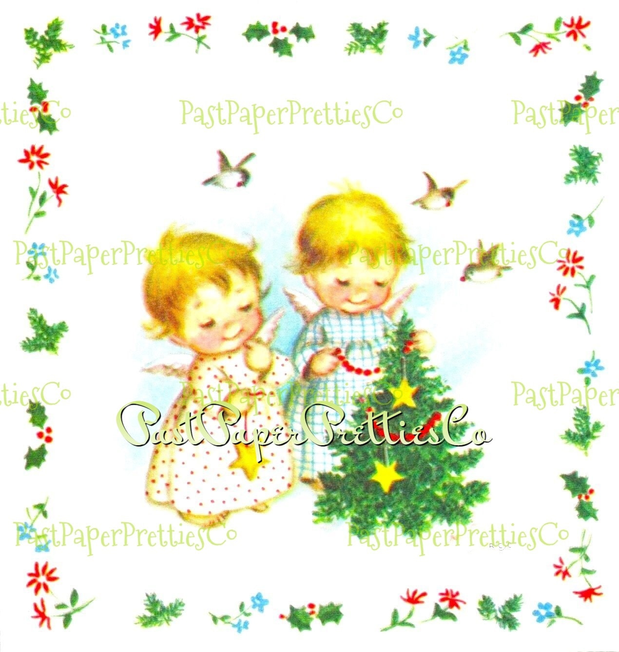 Vintage Christmas Printable Adorable Angel Babies Kids Cards Images PDF Instant Digital Download Cute Kawaii Holiday Cherubs Clipart