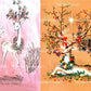 Vintage Printable Retro MCM Christmas Reindeer Collage Sheets and Full Card Images PDF Instant Digital Download Mid Mod Century Deer Clipart