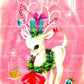 Vintage Printable Retro MCM Christmas Reindeer Collage Sheets and Full Card Images PDF Instant Digital Download Mid Mod Century Deer Clipart