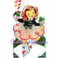 Vintage Printable Little Christmas Ice Skating Girl Card Image 1940s Instant Digital Download Cute Kitsch Holiday Clip Art JPG PNG