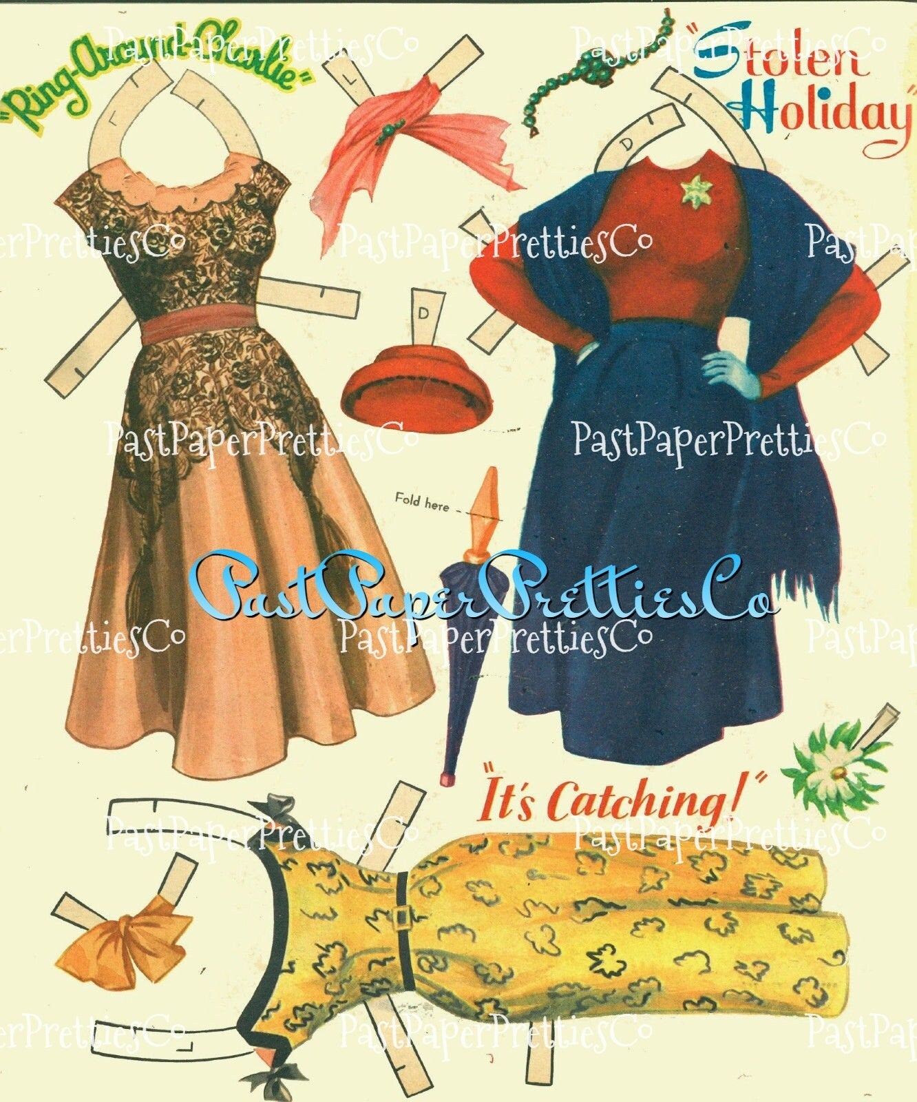 Vintage Paper Dolls Leading Ladies 1950s Printable PDF Instant Digital Download Movie Star Actress Dolls and Their Stand-Ins Clip Art