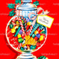 36 Vintage Printable Retro Christmas Candy Canes Jars Card Images 3 Sizes PDF Instant Digital Download ALL MCM Holiday Candies Clipart