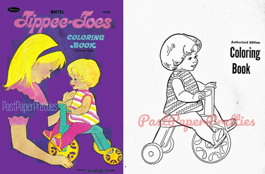 Vintage Printable Coloring Book Tippee Toes Doll 1969 PDF Instant Digital Download Cute Childhood Toy Doll 115 Pages