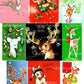 Vintage Printable Retro MCM Christmas Reindeer Collage Sheets and Full Card Images PDF Instant Digital Download Mid Mod Century Deer Clipart