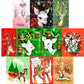 Vintage Printable Retro MCM Christmas Reindeer Collage Sheets and Full Card Images PDF Instant Digital Download Mid Mod Century Deer Clipart