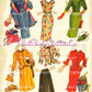 Vintage Hat Box Paper Dolls with Hats for Every Costume 1954 Printable PDF Instant Digital Download 4 Kitsch Cute MCM Fashion Ladies