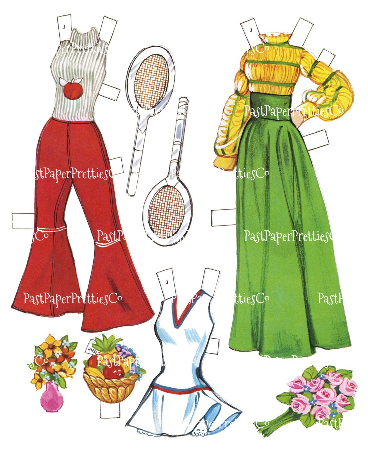 Vintage Paper Dolls The Candy Stripers 1973 PDF Printable Instant Digital Download Cute Volunteer Girls Nursery Babies Dolls Clip Art