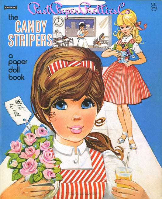 Vintage Paper Dolls The Candy Stripers 1973 PDF Printable Instant Digital Download Cute Volunteer Girls Nursery Babies Dolls Clip Art