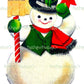 Vintage Christmas Printable Frosty The Snowman Card Image Instant Digital Download Kitsch Cute Holiday Clipart JPEG PNG