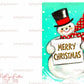 Vintage Printable Jolly Snowman Merry Christmas Card Image Retro 1950s PDF Instant Digital Download Kitsch Holiday Clipart JPEG PNG